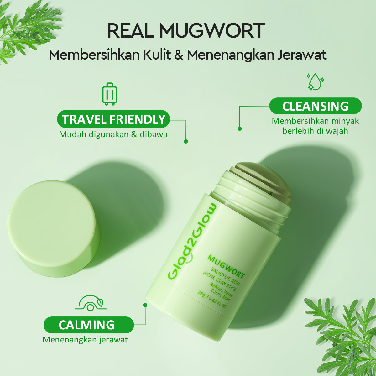 Mugwort Salicylic Acid Acne Clay Stick
