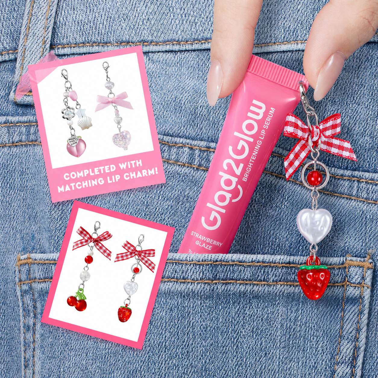 Brightening Lip Serum with a free charm gift detail