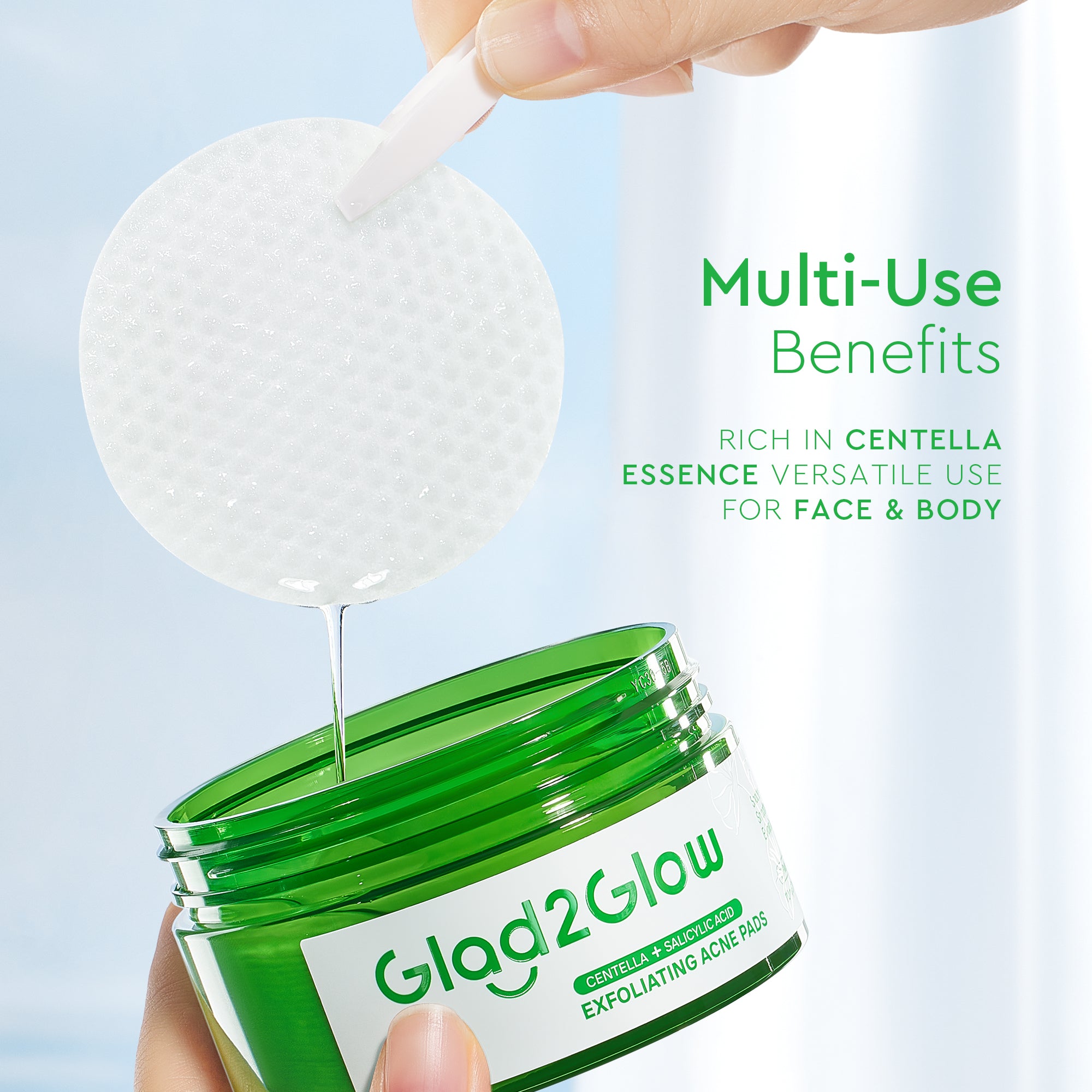 Centella Salicylic Acid Exfoliating Acne Pads
