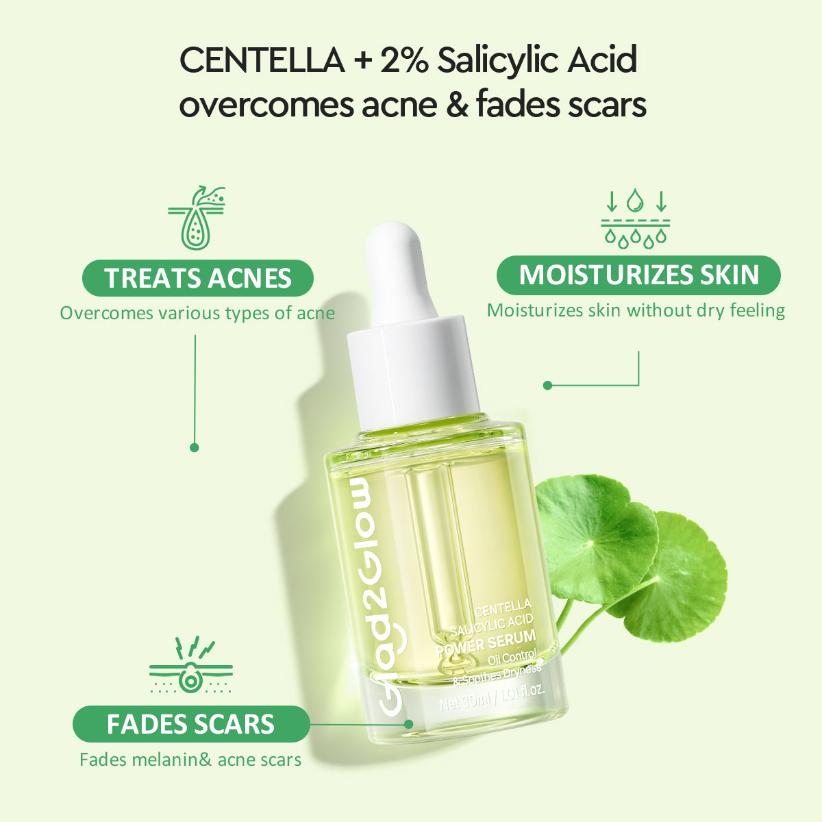 Centella 2% Salicylic Acid Power Clear Acne Serum