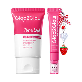 Glowing Lip Serum + TONE UP! Brightening Day Cream