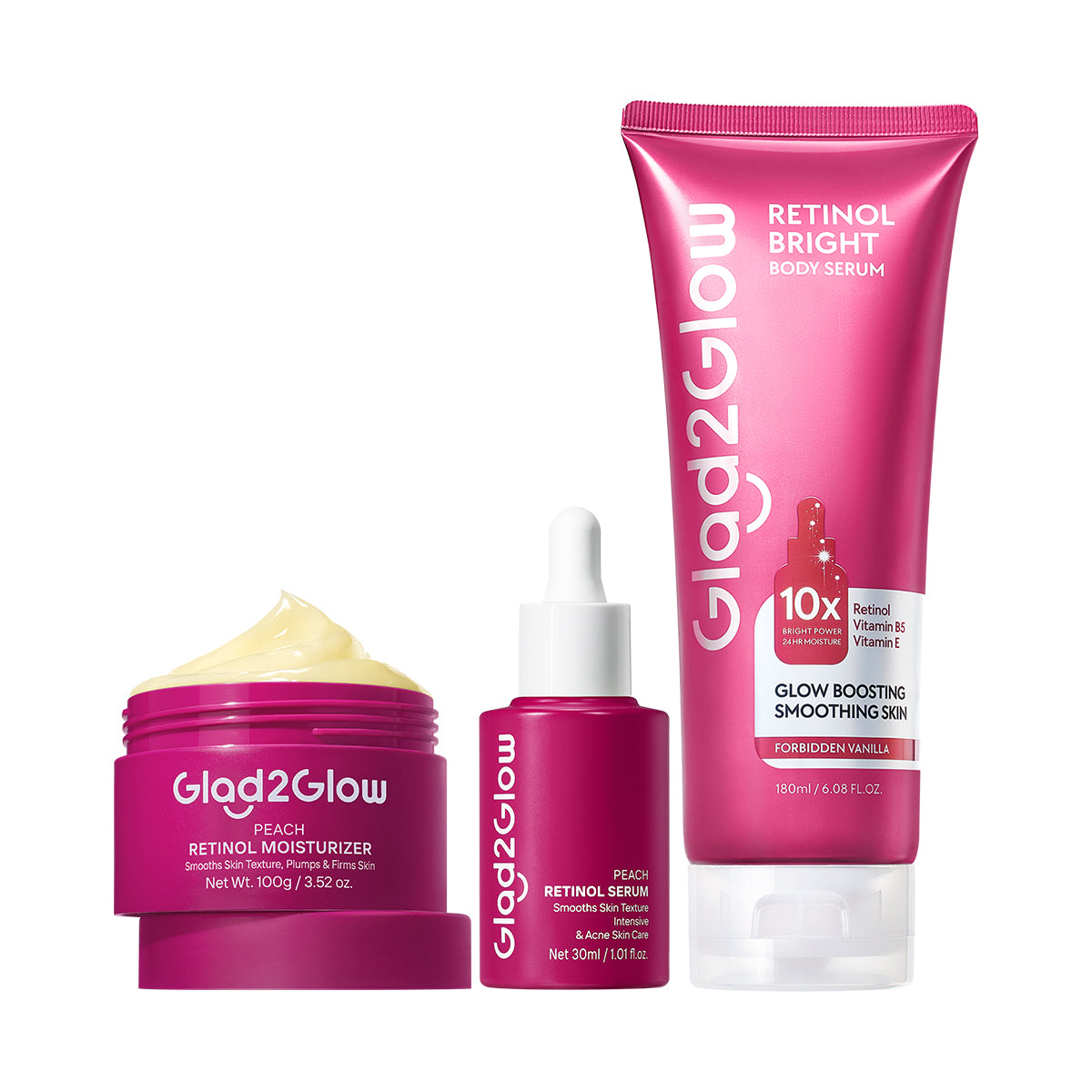 Peach Retinol Serum + Peach Retinol Moisturizer + Retinol Bright Body Serum